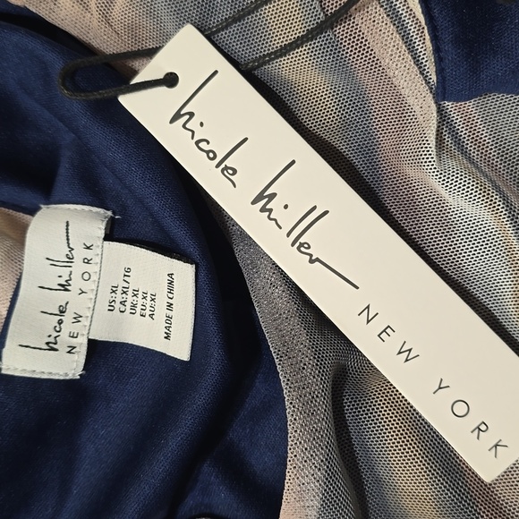 Nicole Miller Sleeveless Mesh Maxi Dress - Picture 2 of 15